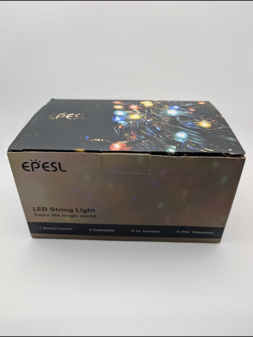 EPESL Transparent Wire String Lights 320 LED 8 Modes X0028SPBCP BLUE LIGHTS
